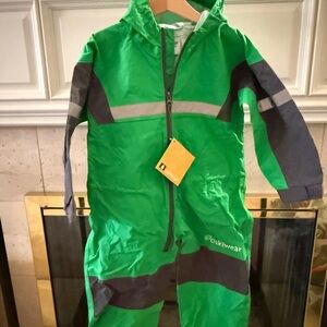 Oakiwear Green and Gray Kids One Piece